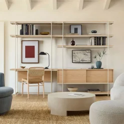 Pierce Wall Desk w/ Wide Shelf Unit (110")