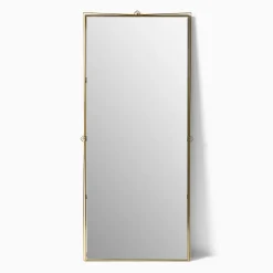Pierce & Ward Brass Floor Mirror