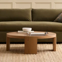 Pierce & Ward Burl Inlay Coffee Table (42")
