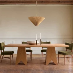Pierce & Ward Burl Wood Dining Table (90")
