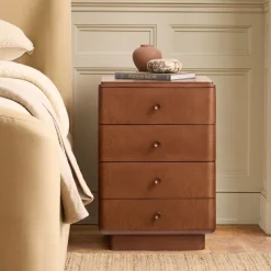 Pierce & Ward Burl Wood Nightstand (18")