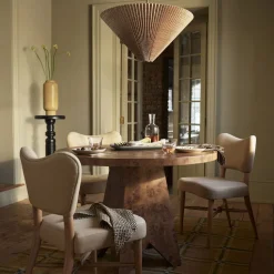 Pierce & Ward Burl Wood Round Bistro Table (42")