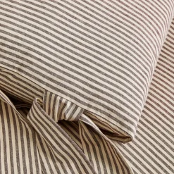 Pierce & Ward Cotton Linen Stripe Duvet Cover & Shams