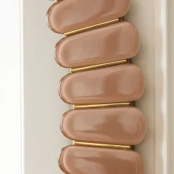 Pierce & Ward Faceted Oval Wall Mirror