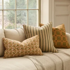 Pierce & Ward Floral Filigree Pillow Cover & Throw Set