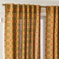 Pierce & Ward Floral Grid Curtain