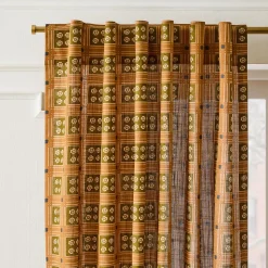 Pierce & Ward Floral Grid Curtain