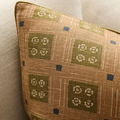Pierce & Ward Floral Grid Pillow Cover