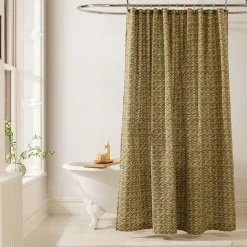 Pierce & Ward Floral Lattice Shower Curtain