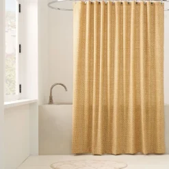 Pierce & Ward Floral Tile Shower Curtain
