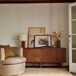 Pierce & Ward Leather Front Media Console (72")