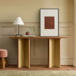 Pierce & Ward Linen Console Table (60")