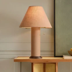 Pierce & Ward Linen Table Lamp (25")