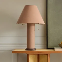 Pierce & Ward Linen Table Lamp (25")