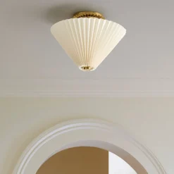 Pierce & Ward Pleated Flush Mount (12")