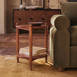 Pierce & Ward Wood Tiered Side Table (18")