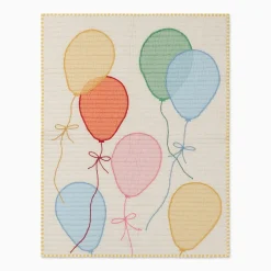 Pink Chicken Balloons Baby Quilt