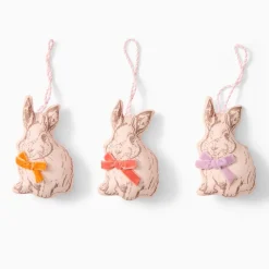 Pink Chicken Bunnies Ornaments (Set of 3)