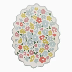 Pink Chicken Ditsy Floral Rug