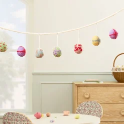 Pink Chicken Felt Easter Egg Garland