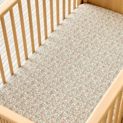 Pink Chicken Floral Crib Fitted Sheet