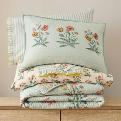 Pink Chicken Floral & Stripes Bedding Collection