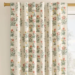 Pink Chicken Poppy Floral Blackout Curtain