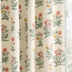 Pink Chicken Poppy Floral Blackout Curtain