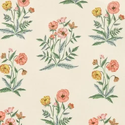 Pink Chicken Poppy Floral Crib Fitted Sheet
