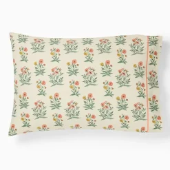 Pink Chicken Poppy Floral Pillowcase Set