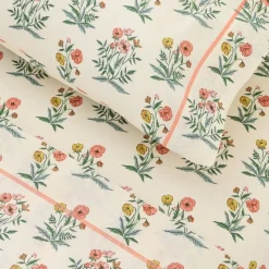 Pink Chicken Poppy Floral Pillowcase Set