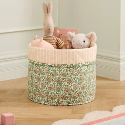Pink Chicken Quilted Floral Bin