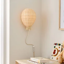 Pink Chicken Rattan Balloon Sconce (11")