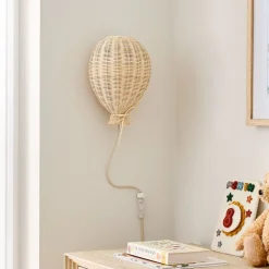 Pink Chicken Rattan Balloon Sconce (11")