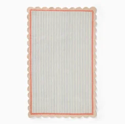 Pink Chicken Stripe Rug