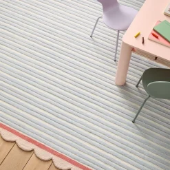 Pink Chicken Stripe Rug