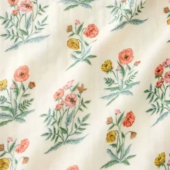 Pink Chicken Stripes & Poppy Floral Organic Swaddle Set