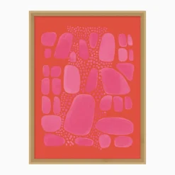Pink Stones Framed Wall Art
