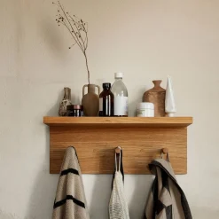 Place Oak Shelf w/ Hooks