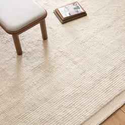Plush Ribbed Shag Wool Rug