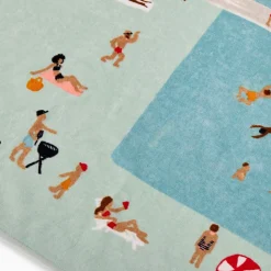 Pool Scene Beach Towel