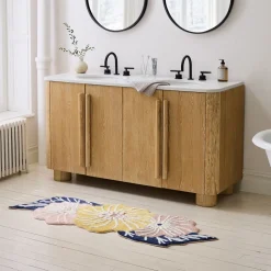 Poppy Floral Bath Runner