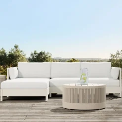 Porto Aluminum Outdoor 2-Piece Chaise Sectional (105")