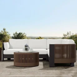 Porto Aluminum Outdoor 3-Piece L-Shaped Sectional (99")