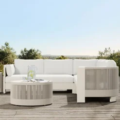 Porto Aluminum Outdoor 3-Piece L-Shaped Sectional (99")