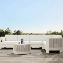 Porto Aluminum Outdoor 4-Piece L-Shaped Sectional (129")
