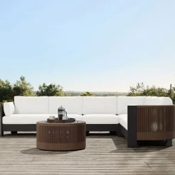 Porto Aluminum Outdoor 4-Piece L-Shaped Sectional (129")