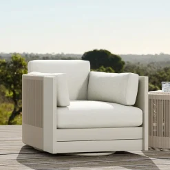 Porto Aluminum Outdoor Swivel Lounge Chair