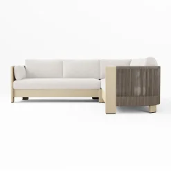 Porto Aluminum 3-Piece L-Shaped Sectional Cushions