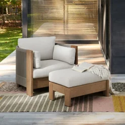 Porto Outdoor Lounge Chair & Ottoman Set
